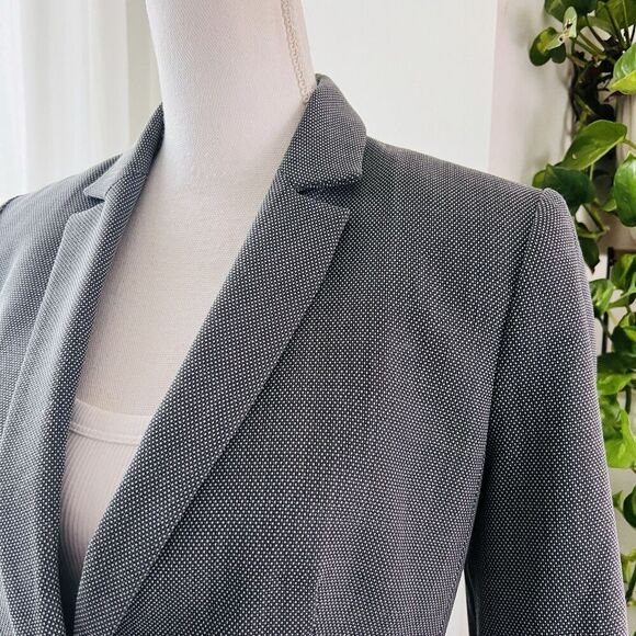 Talbots Charcoal Gray Single Button Wool Blend Womens Blazer Size 2 - Picture 6 of 9